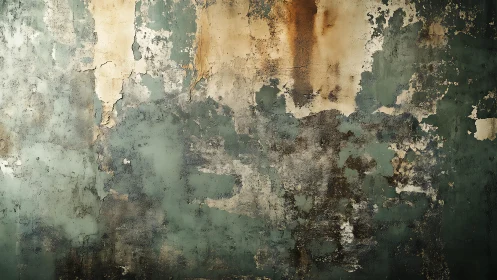 Weathered vintage wall texture with peeling paint and grunge style.
