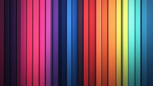 Vertical multicolor gradient panels with glossy 3D depth rendering