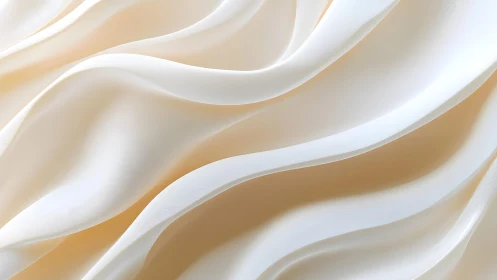 Flowing Cream Silk Fabric Abstract Background in Soft Light.