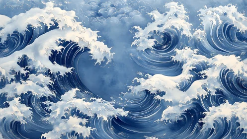 Storm-swirled ocean arabesques curl into infinite blue. Period.