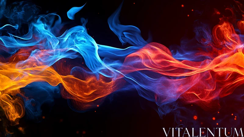 Bichromatic Fluid Dynamics: Cyan-Orange Plasma Vortex Phenomenon.