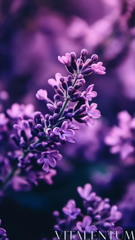 Purple Lilacs in Soft Focus: Nature's Delicate Beauty