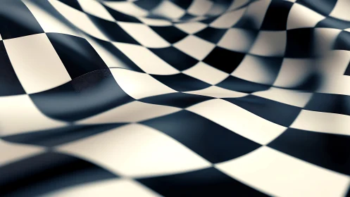 Undulating checkered surface ripples with smooth graphic motion
