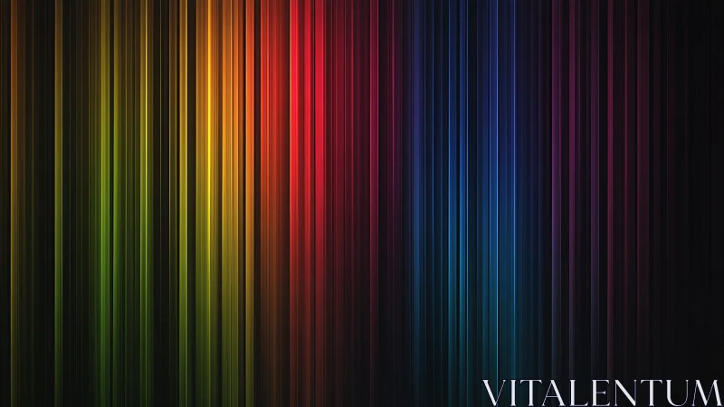 Vertical multicolor light streaks on dark gradient background.