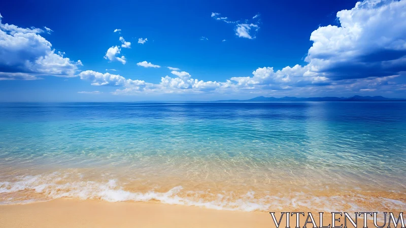 Photorealistic shoreline panorama with luminous horizon banding.