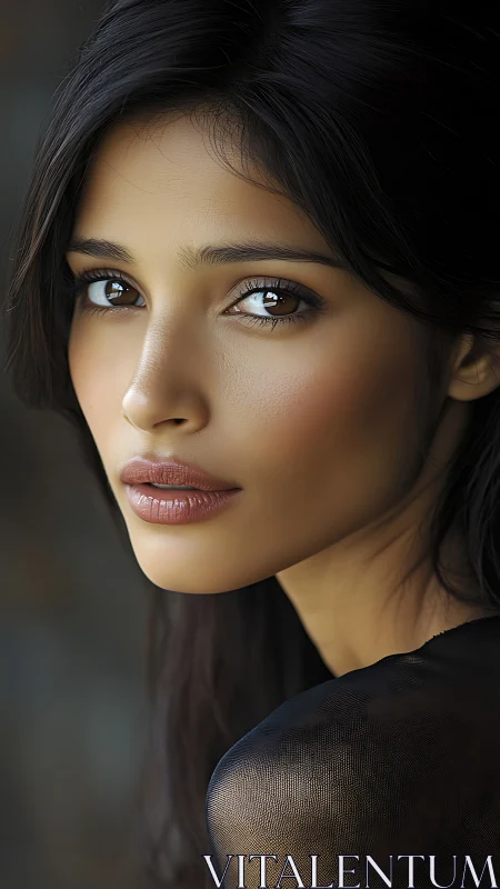 Softly lit portrait of quiet strength and luminous eyes.