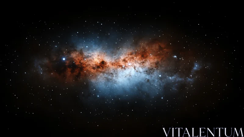 Starfield river blazes across velvet-black cosmic night