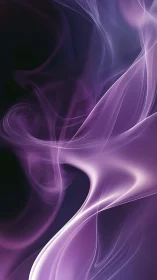 Ethereal violet light ribbons in flowing abstract motion.