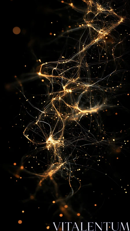 Golden data currents drifting through a quiet cosmic night.