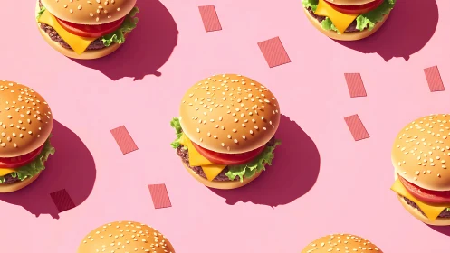 Cheeseburger constellations march across bubblegum skies