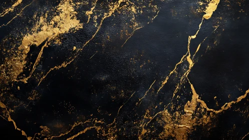 Midnight stone veined with molten gold constellations.