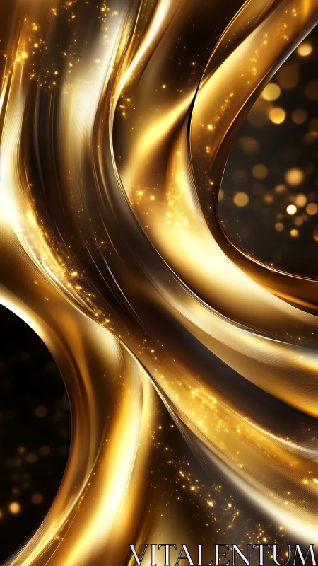 Molten starlight ribbons swirling through golden night.