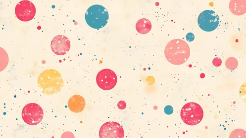 Playful vintage polka dots drifting over creamy daylight.