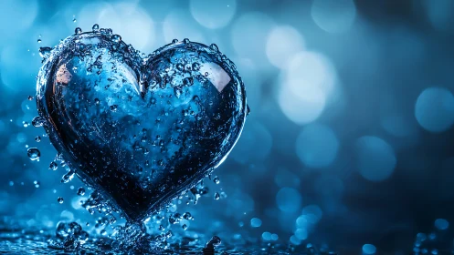 Water Choreographs Love's Crystalline Leap into Blue Infinity
