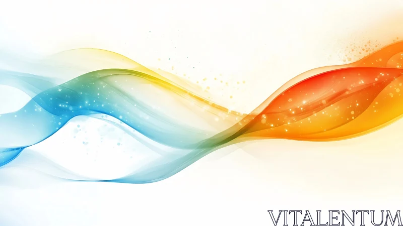 Chromatic currents dance across a silent white horizon.