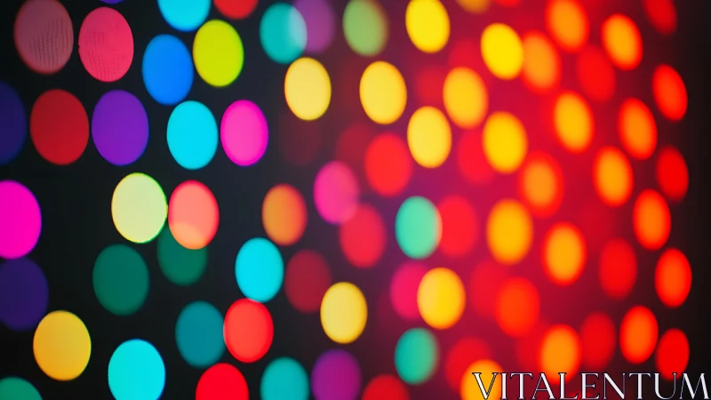 Defocused multispectral LED bokeh grid with chromatic falloff.