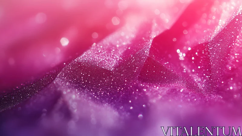 Shimmering Pink and Purple Abstract Landscape with Glittering Lights.