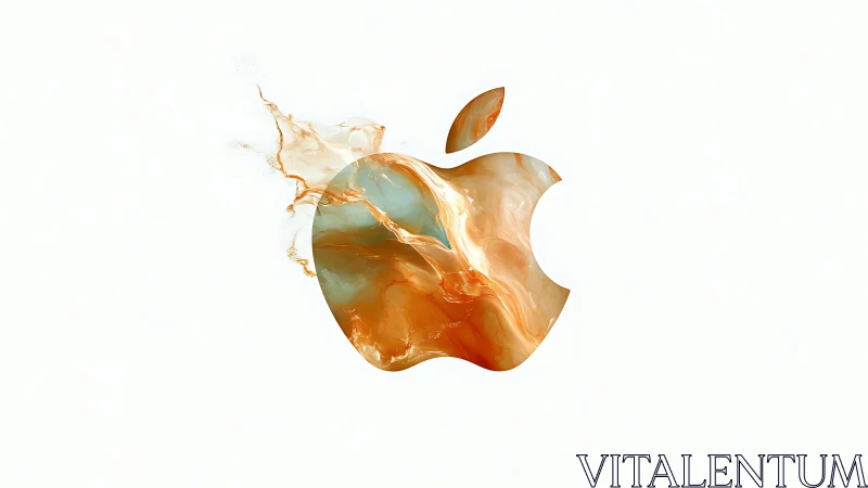 Liquid color storms swirl inside a familiar fruit silhouette