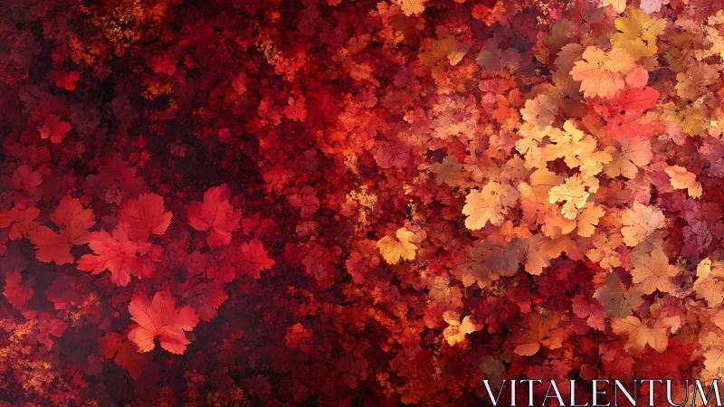 Autumn leaf tide swirling in crimson, amber and quiet shadow.