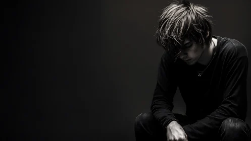 Quiet moment of reflection with a thoughtful young soul.