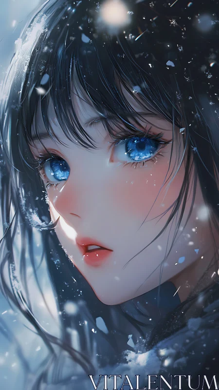 Snowbound stargazer with glacier-blue, story-soaked eyes.