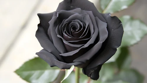 A Stunning Black Rose: Elegance in Deep, Velvety Petals.