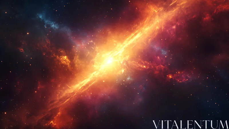 Central stellar cloud structure extends through dense nebula