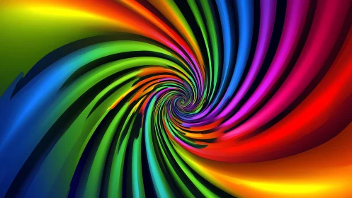 Chromatic vortex carousel swirling through neon dusk.