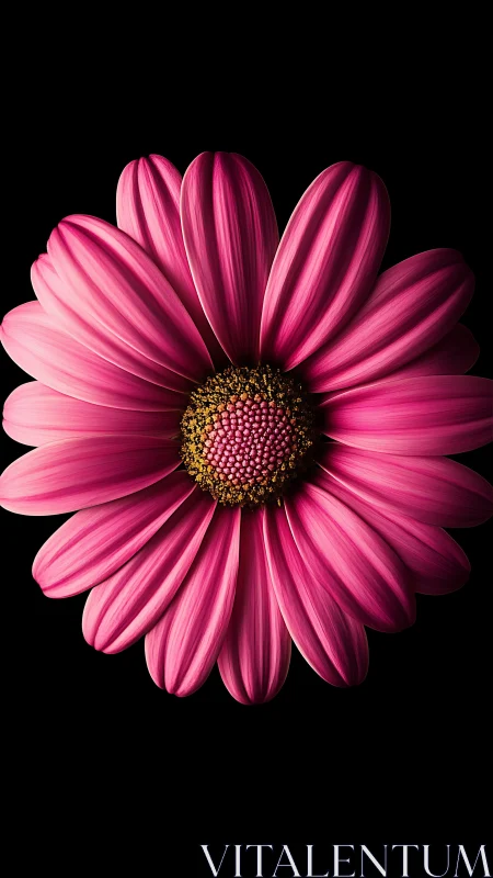 Pink Gerbera Daisy in Stunning Bloom.