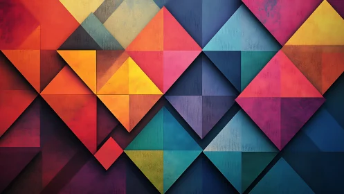 Prismatic diamond blocks dancing in layered geometric twilight.