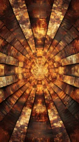 Golden tunnel of light drawing you toward a glowing center.