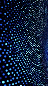 Blue LED dot matrix forms a curved, receding light field