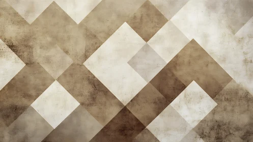 Geometric beige diamond grid with textured distressed overlay.