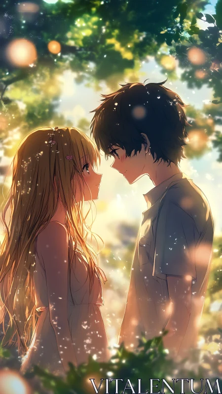 Soft summer starlight between two quiet hearts.