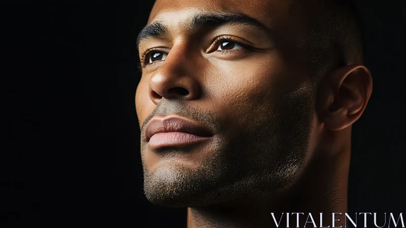 Warm portrait of a hopeful man in soft, dramatic light.