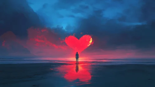 Solitary Heart: Where Love Lights the Endless Shore.
