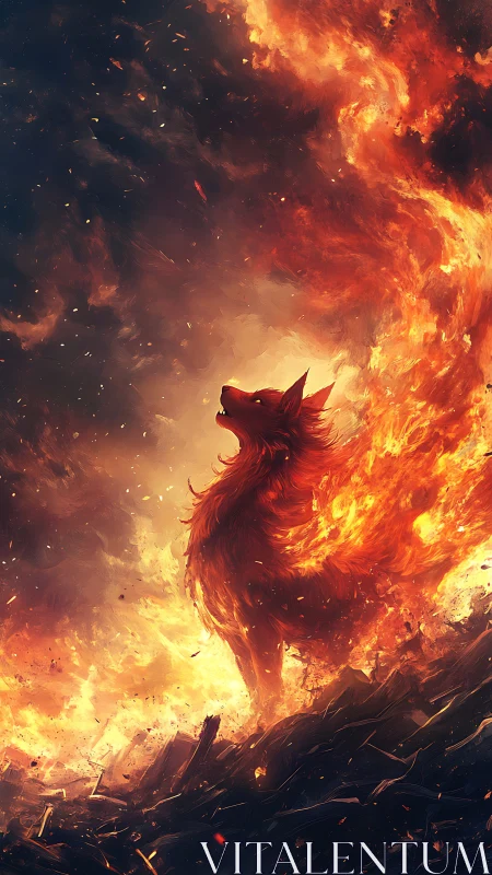 Phoenix Rising Through Inferno.