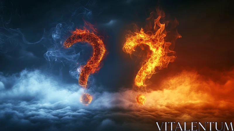 Contrasting Fire and Ice Question Marks in Cloudy Atmosphere