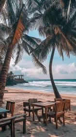 Tropical Serenity: Wooden Chairs Invite You to Paradise