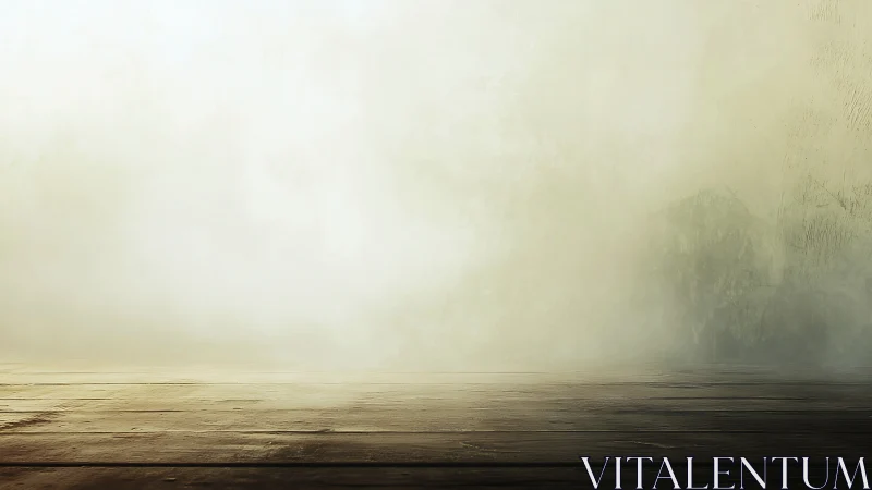 Diffuse fog over weathered wooden floor, low-perspective study.