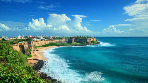 Coastal Fortress and Beach Formation in Subtropical Climate.