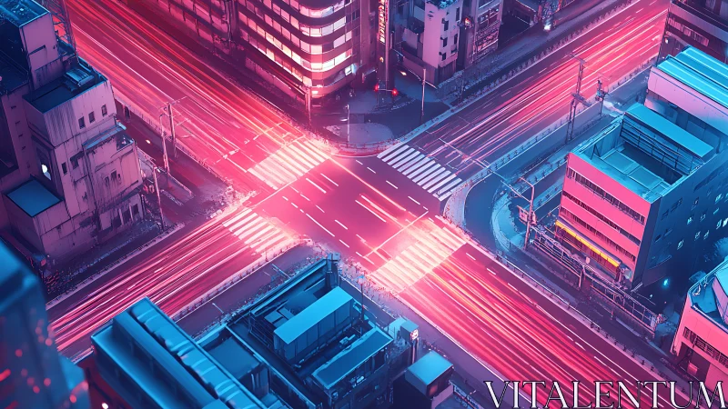 Neon crossroads shimmer with lively, futuristic city energy.