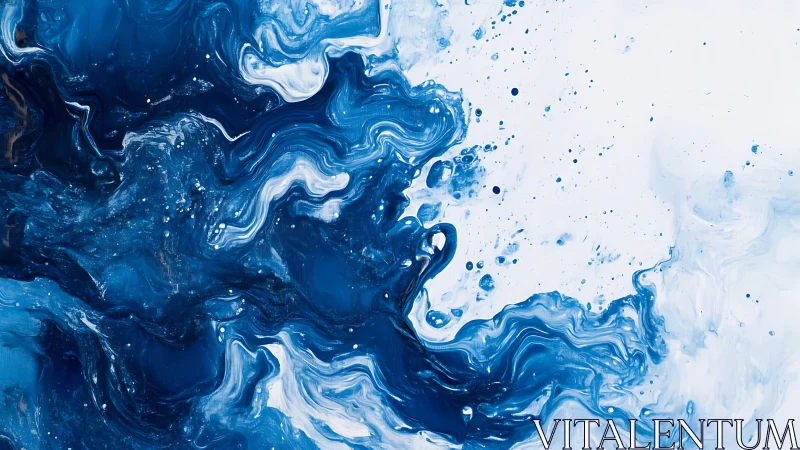 Gentle ocean blues swirling into a calm, dreamy embrace.