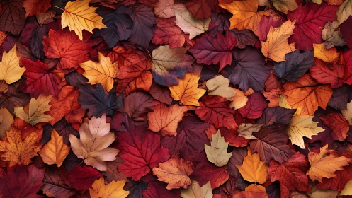 Crimson leaves whisper quietly across an autumn mosaic dream