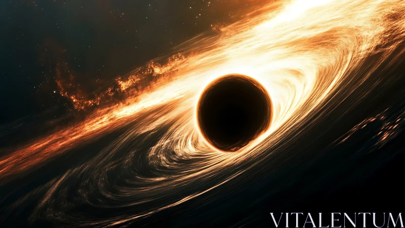 Solar storm halo around a hungry galactic void in flame.