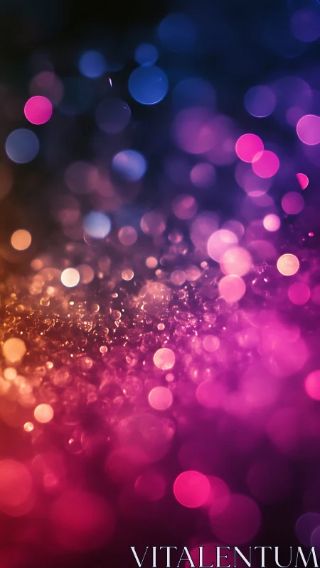 Neon bubble galaxies drifting through velvet twilight.