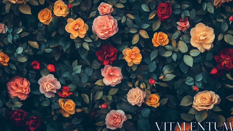 Jeweled Garden Dreaming in Amber, Coral & Crimson.