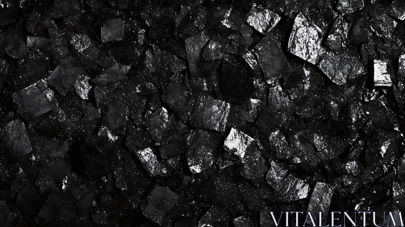 Glistening black coal chunks form a dramatic textured field