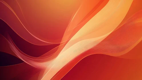 Glowing orange wave lines flowing in gentle abstract motion.