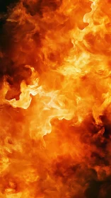 Intense Fire Texture with Flowing Flames and Heat Gradients.